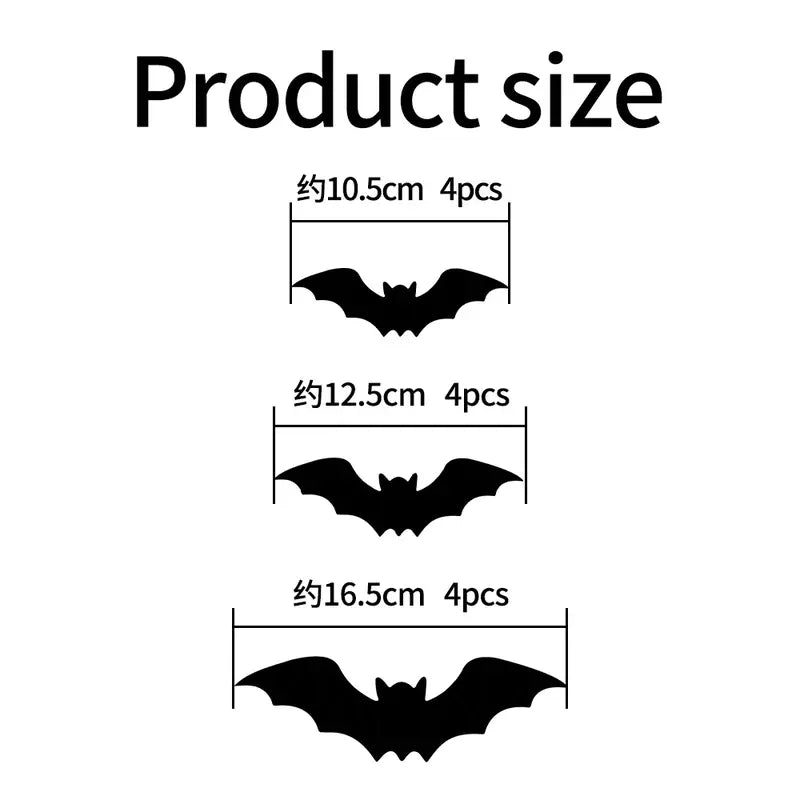 š„ 2026 Hot Sale 3D LED Bat Wall Decorations ā 12/24PCS Light-Up Halloween Decor for Walls, Windows & Parties