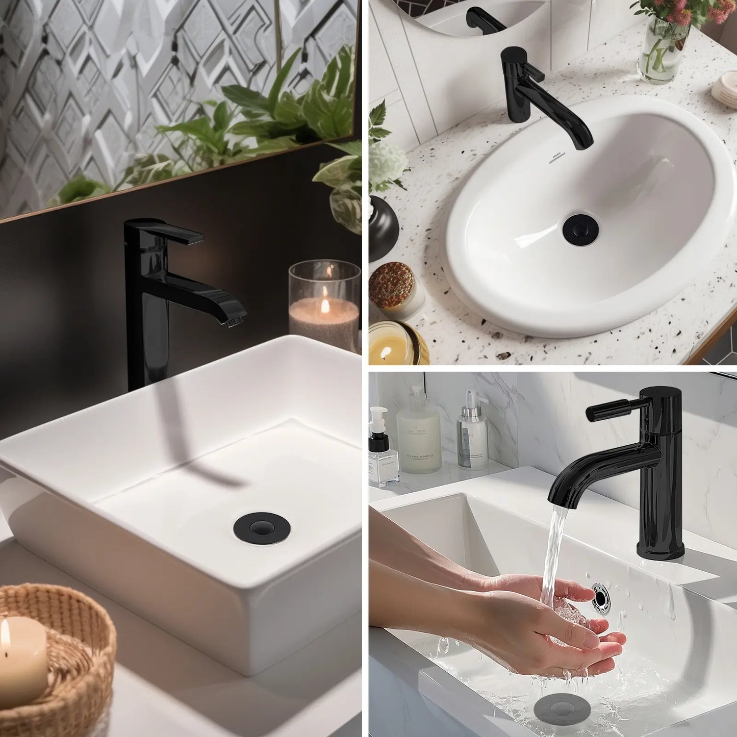 🚿✨3-in-1 Sink Strainer Stops Hair Clogs, Catches Debris & Blocks Odors - Tool-Free Install