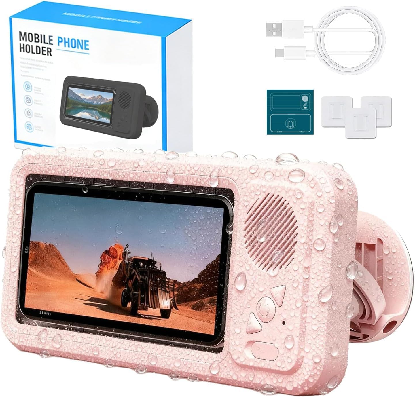 🔥HOT SALE 49% OFF 🔥Waterproof Bluetooth speaker phone case – wall-mounted phone holder, suitable for any mobile phone