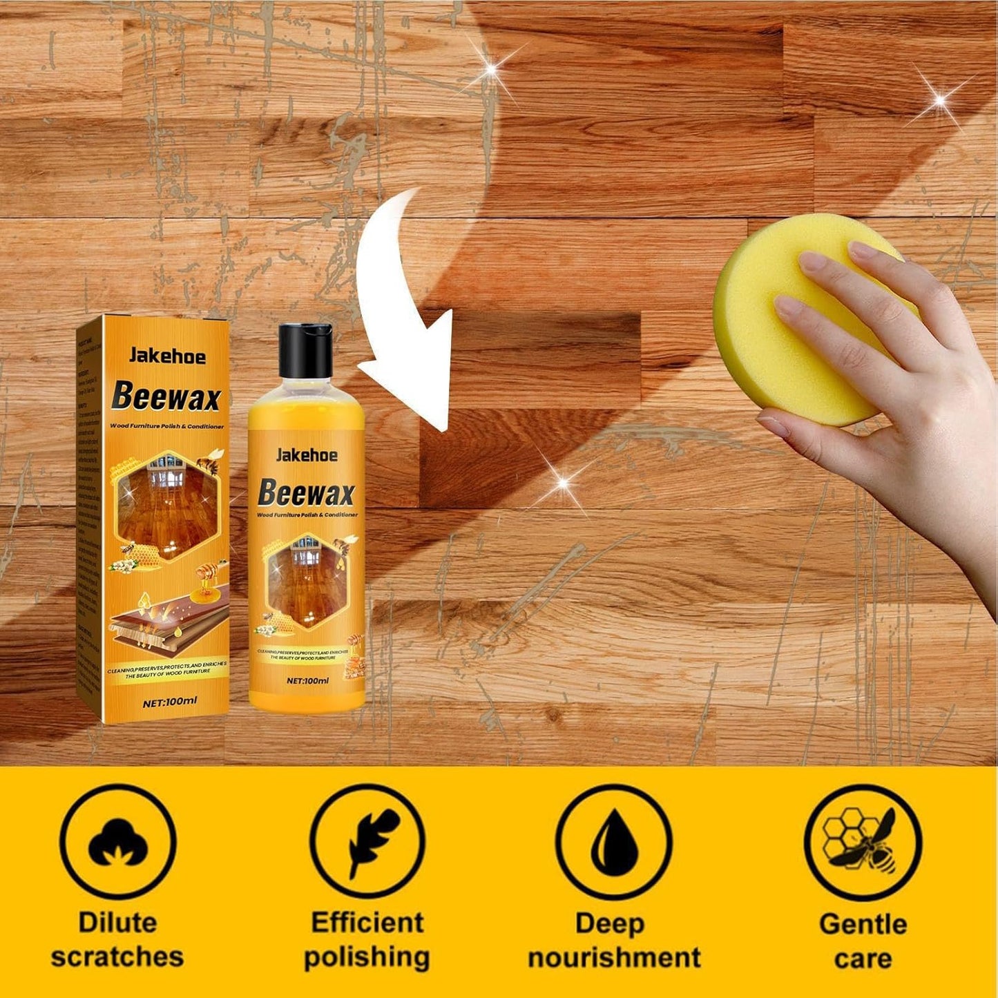 π Bees Wax Cleaner Agent Natural Wood Polish & Conditioner