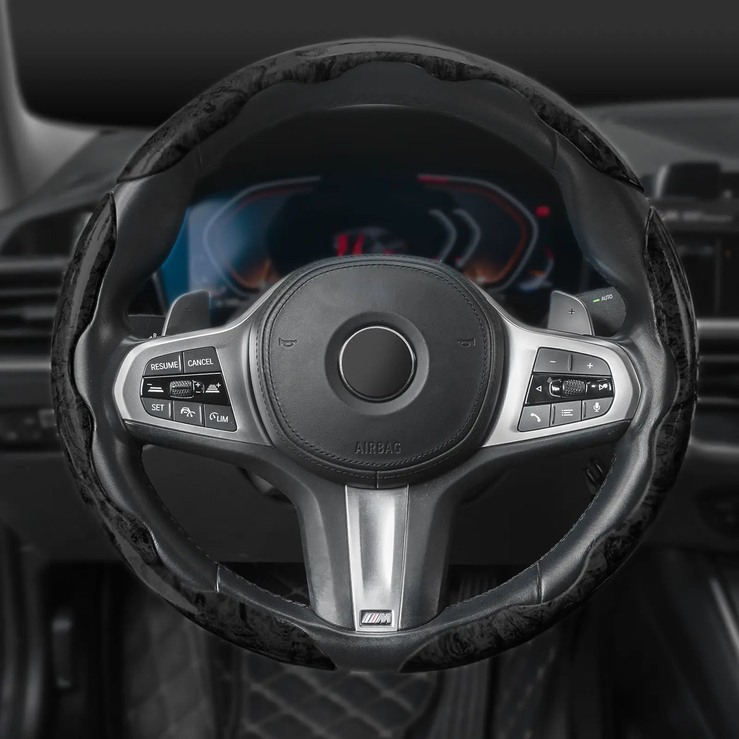 Non-Slip Car Steering Wheel Cover for 15 Inch Wheels
