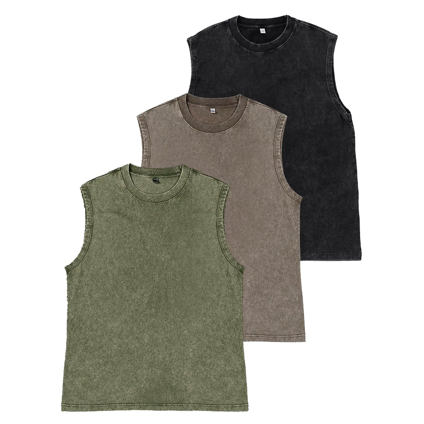 Cotton Workout Tank Tops Unisex Sleeveless Tees