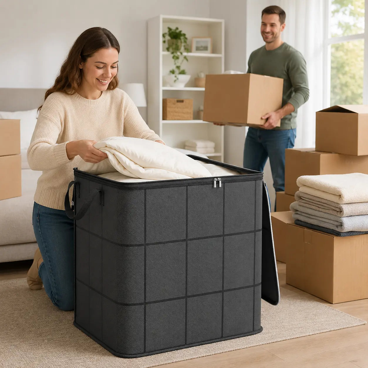 🎁Hot Sale 49% OFF🔥Spacious Moving Storage Bin for Quilts & Bedding