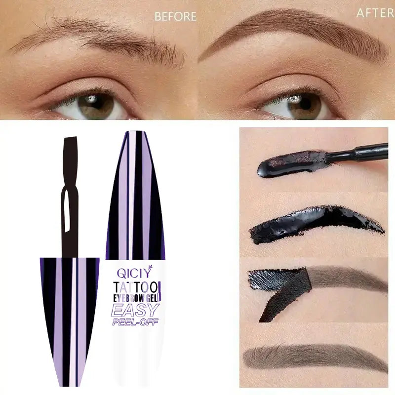 QICIY Easy Peel Off Eyebrow Tint Gel - Waterproof & Long-lasting
