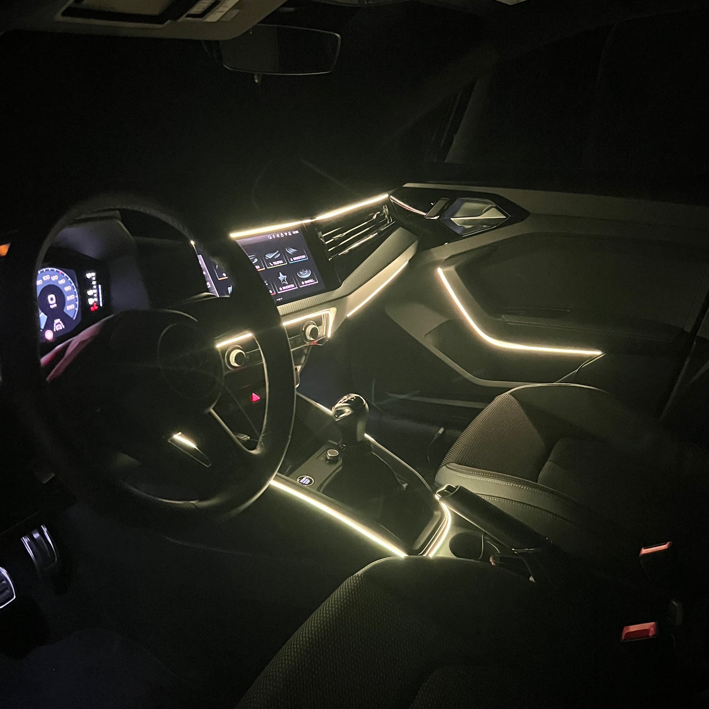 Interior Car LED Strip Lights RGB Fiber Optic Trim Lighting
