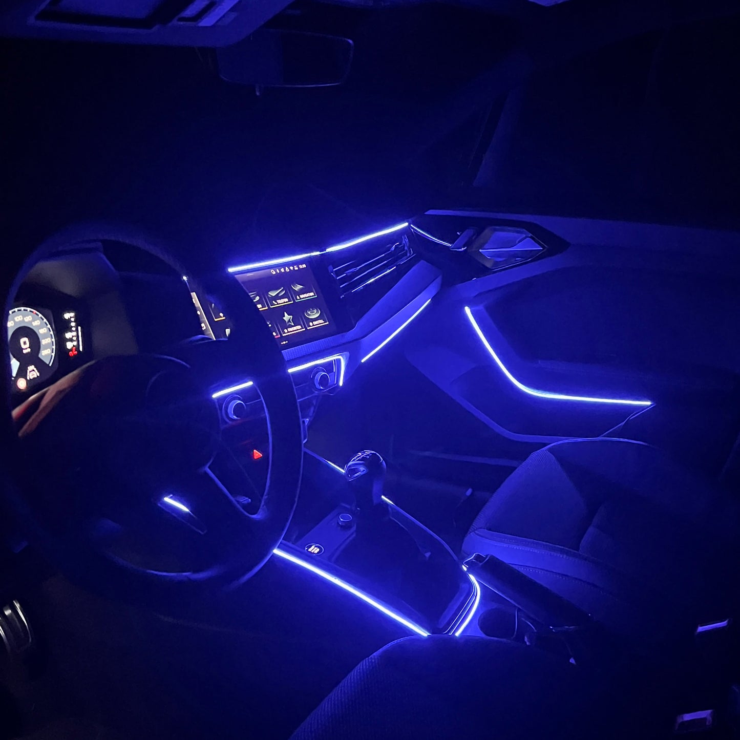 Interior Car LED Strip Lights RGB Fiber Optic Trim Lighting