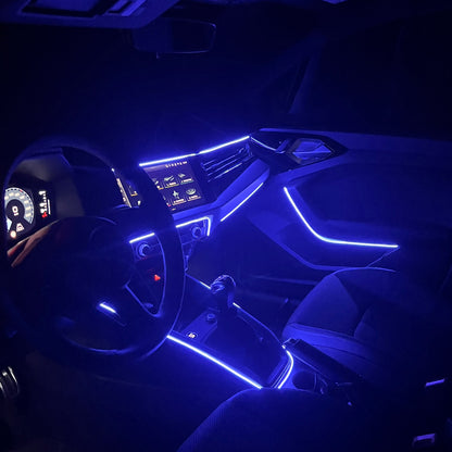 Interior Car LED Strip Lights RGB Fiber Optic Trim Lighting