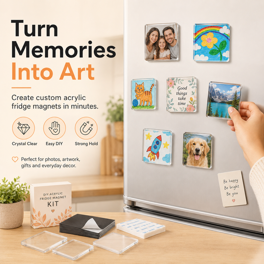 ✨Clear Acrylic DIY Fridge Magnets Kit for Crafts & Decor
