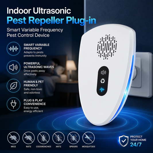Indoor Ultrasonic Pest Repeller Plug-in – Smart Variable Frequency Pest Control Device