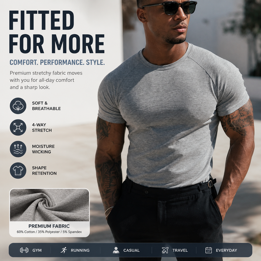 Men's Raglan Sleeve Athletic T-Shirt for Workout and Casual Wear