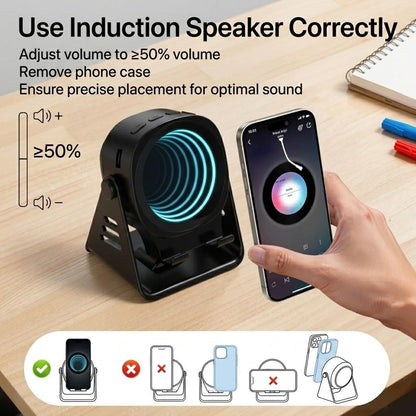 7-in-1 Wireless Induction Bluetooth Speaker with Remote & RGB Light