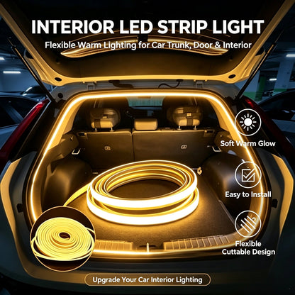 Universal Car Trunk LED Light Strip – Tool-Free No-Damage Cargo Area Lighting Upgrade