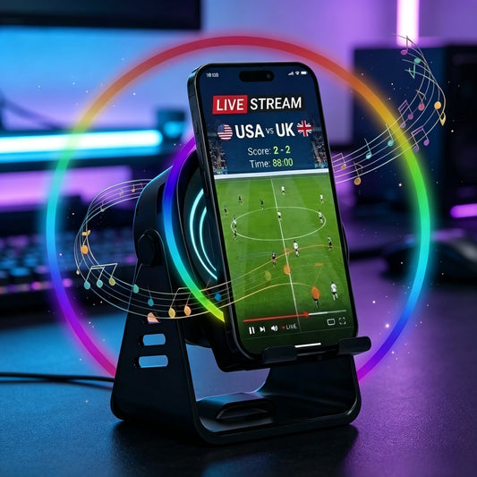 7-in-1 Wireless Induction Bluetooth Speaker with Remote & RGB Light