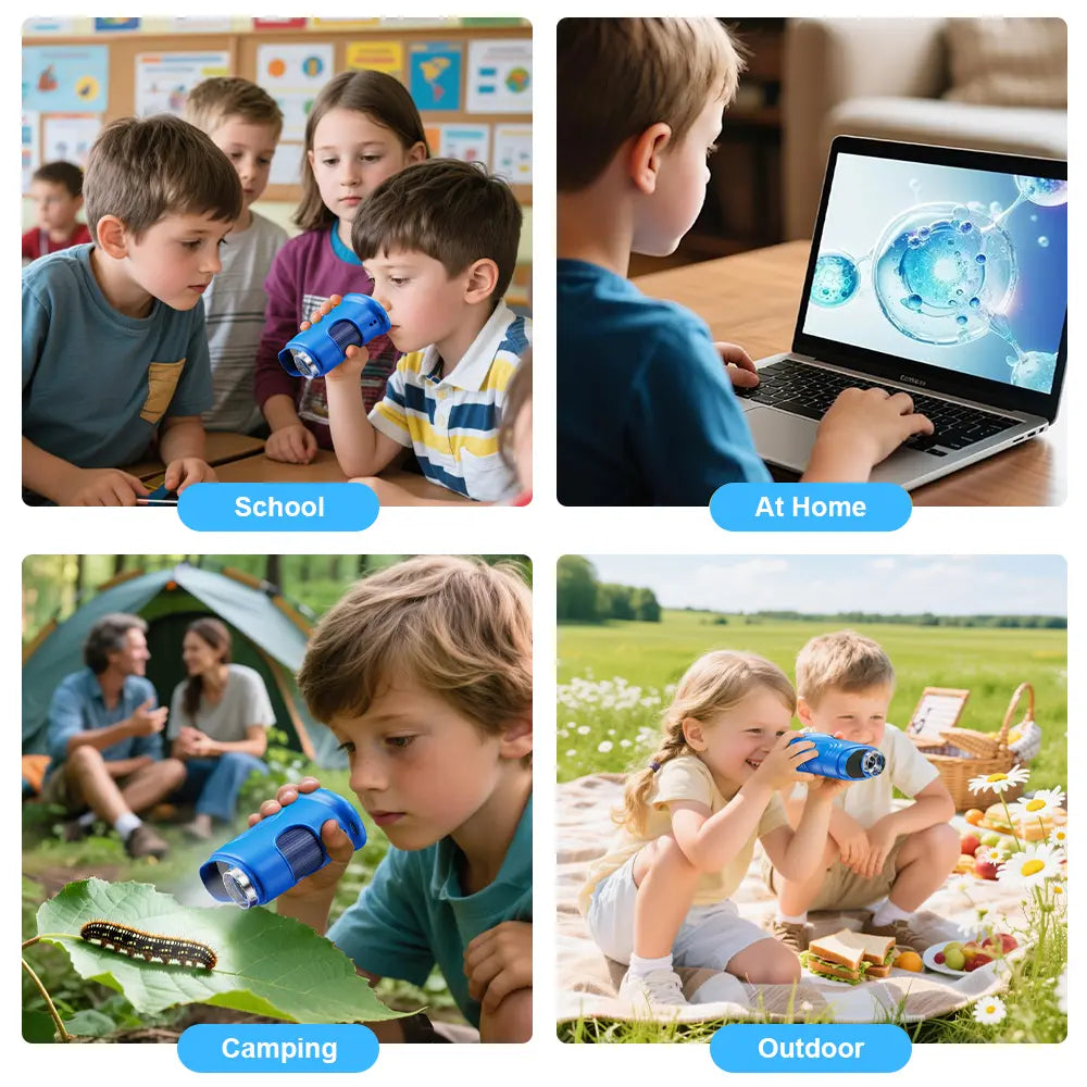 Kids Microscope with Camera & 1000X Zoom – STEM Gift