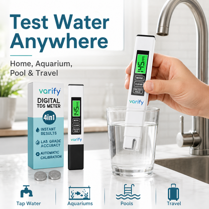 💧 4-in-1 Digital Water Tester – Fast TDS, EC & Temperature Readings