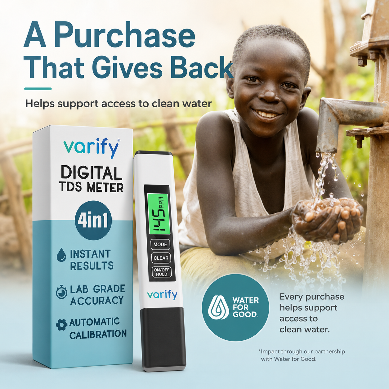 💧 4-in-1 Digital Water Tester – Fast TDS, EC & Temperature Readings