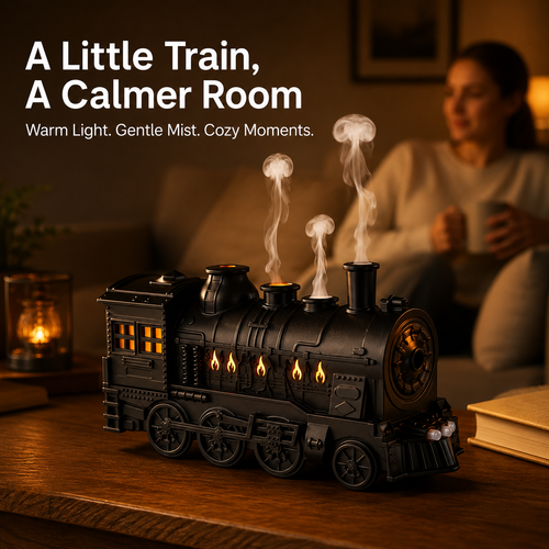 🚚 FREE SHIPPING | Vintage Steam Train Aroma Oil Diffuser & Humidifier 🚂♨️
