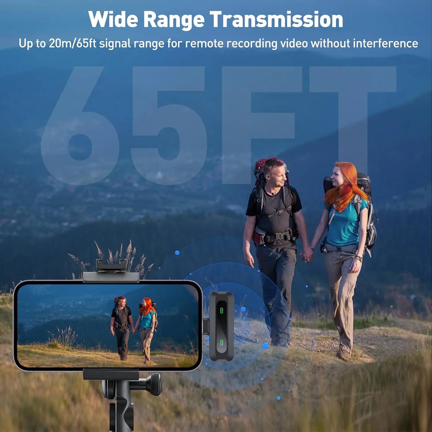 Wireless Lavalier Microphone for iPhone & Android