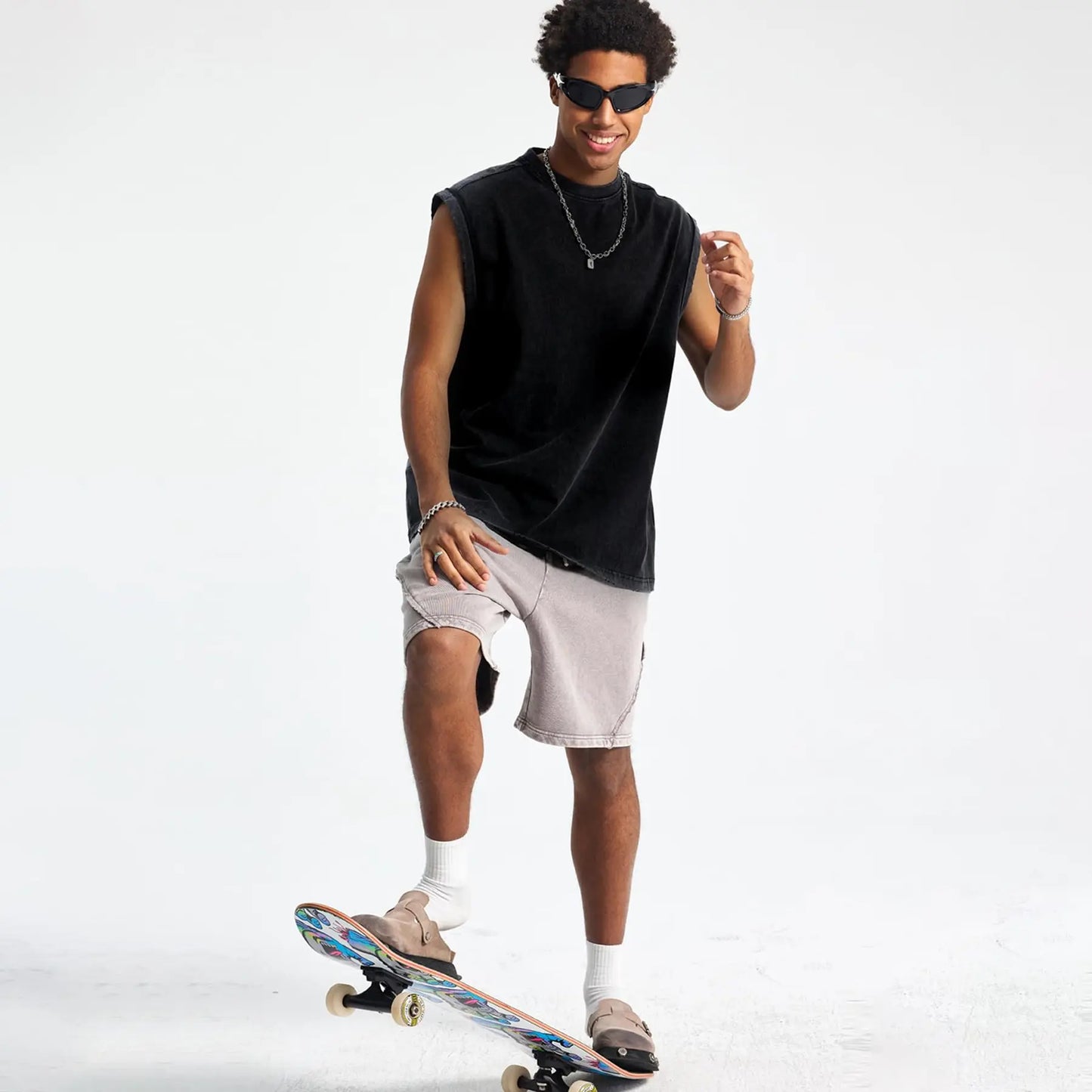 Cotton Workout Tank Tops Unisex Sleeveless Tees