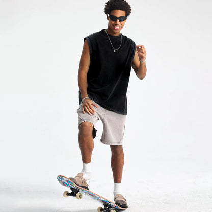 Cotton Workout Tank Tops Unisex Sleeveless Tees