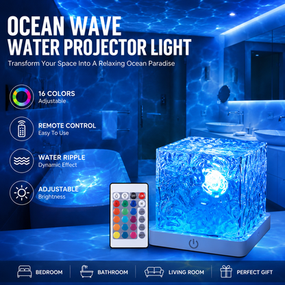 🌊✨Rechargeable Ocean Wave Projector Light - 16 Colors