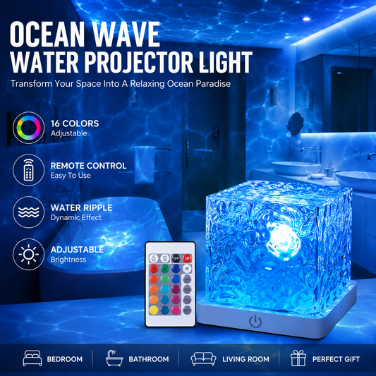 🌊✨Rechargeable Ocean Wave Projector Light - 16 Colors