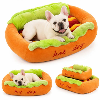 🐾 Every Good Dog Deserves a Hot Dog Bed!