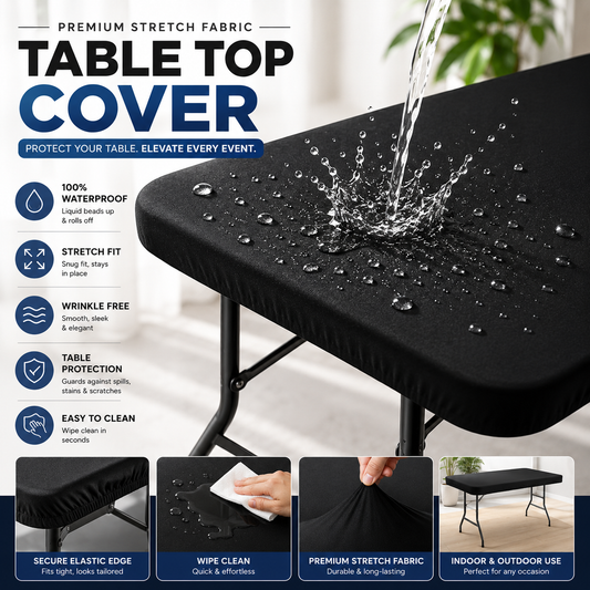 Stretch Spandex Table Cover – Perfect Fit for 4ft/5ft/6ft/8ft Tables
