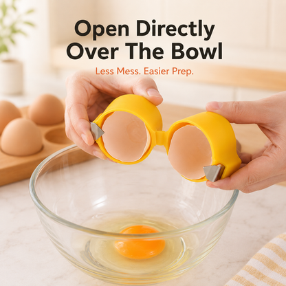 🍳 Manual Stainless-Steel Egg Shell Opener & Egg Cracker Tool 🥚