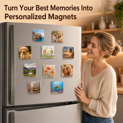 Clear Acrylic DIY Fridge Magnets Kit for Crafts & Decor