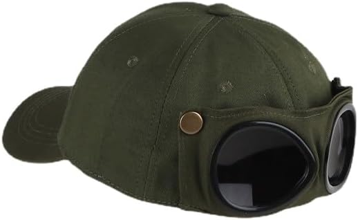 Aviator Hat with Goggles Baseball Cap