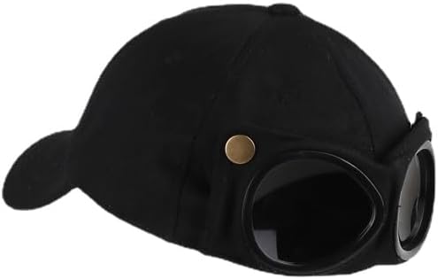 Aviator Hat with Goggles Baseball Cap