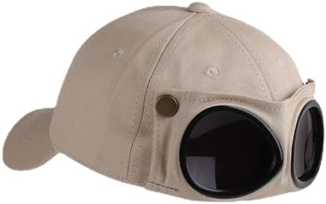Aviator Hat with Goggles Baseball Cap