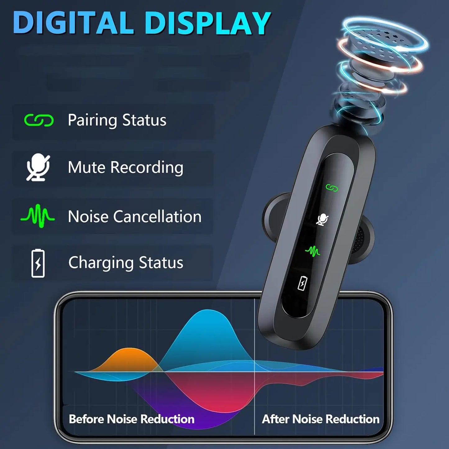 Wireless Lavalier Microphone for iPhone & Android