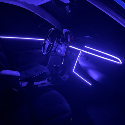 Interior Car LED Strip Lights RGB Fiber Optic Trim Lighting