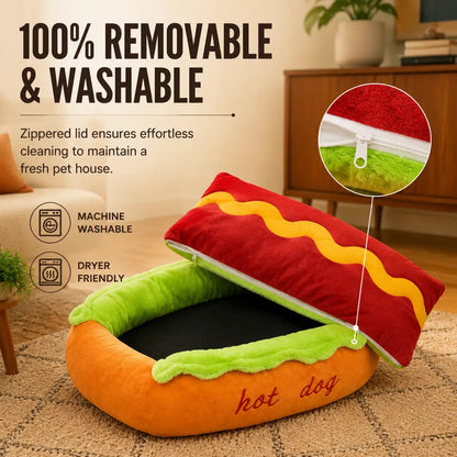 🐾 Every Good Dog Deserves a Hot Dog Bed!