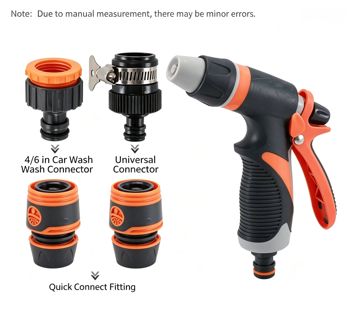 High Pressure Hose Pipe Spray Gun Attachments with Hosepipe Water Gun for Watering Plants & Lawns,Shower Pets,Car Washing