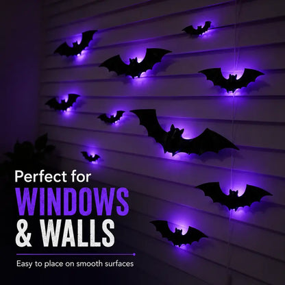 🔥 3D LED Bat Wall Decorations – 🦇 Create A Spooky Halloween Glow