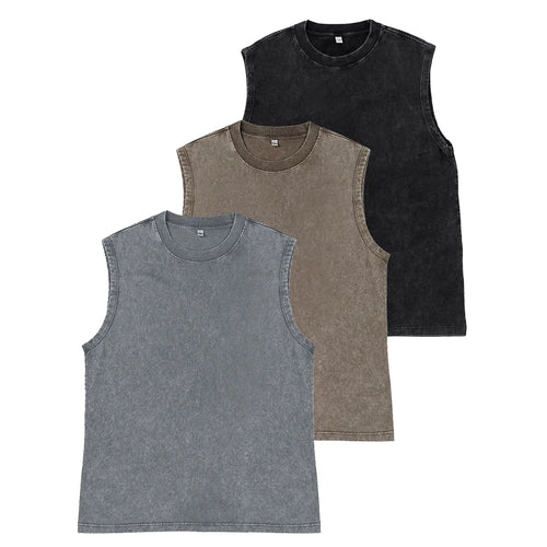 Cotton Workout Tank Tops Unisex Sleeveless Tees
