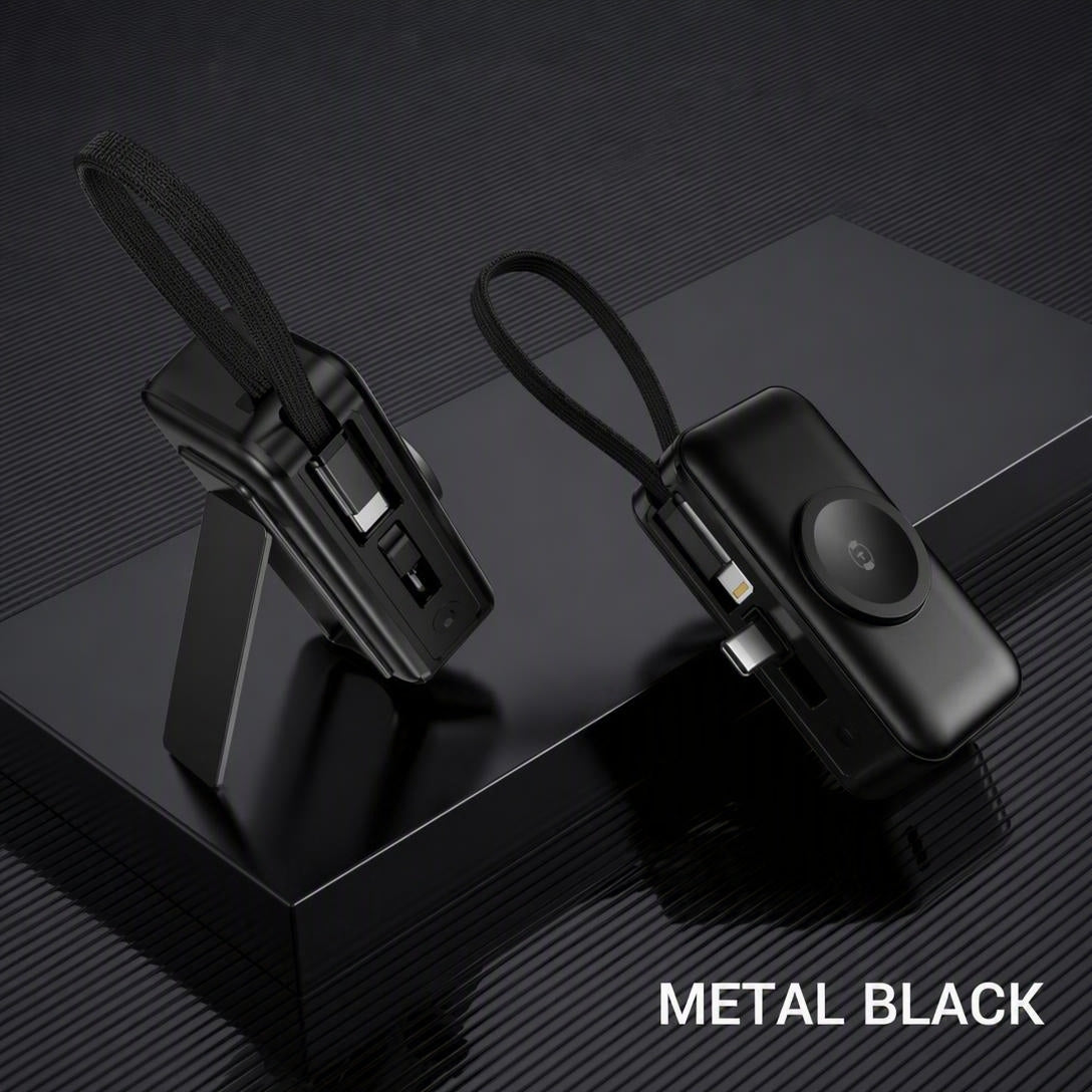 ⚡3-in-1 foldable rechargeable portable power bank
