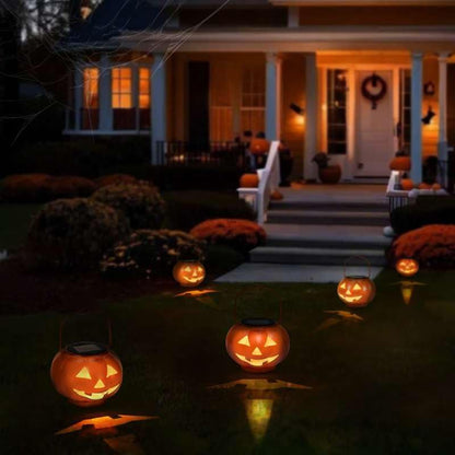 🎃🌟Halloween Pumpkin Solar Lanterns - Jack O Lantern Hanging Solar Light Waterproof
