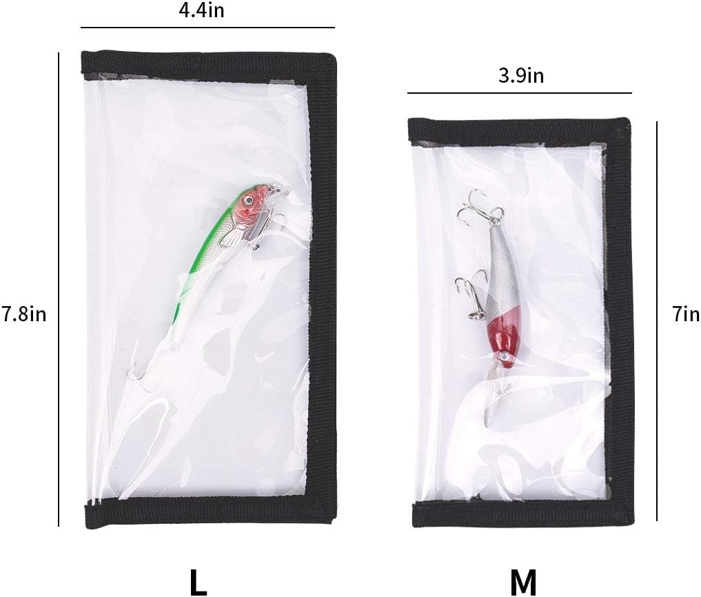 🎣Durable Clear PVC Lure Covers 10 Packs 5L+5M