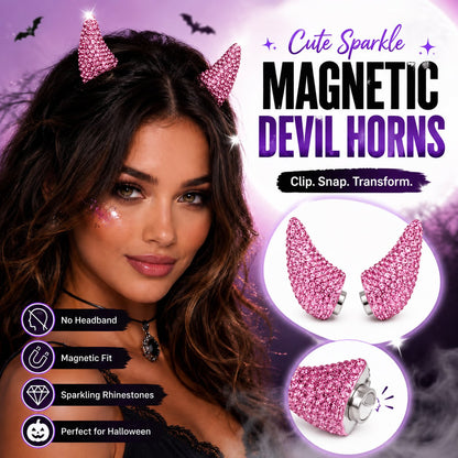 💥 LAST DAY 50% OFF - 😈✨ Cute Sparkle Magnetic Devil Horns (1 Pair)