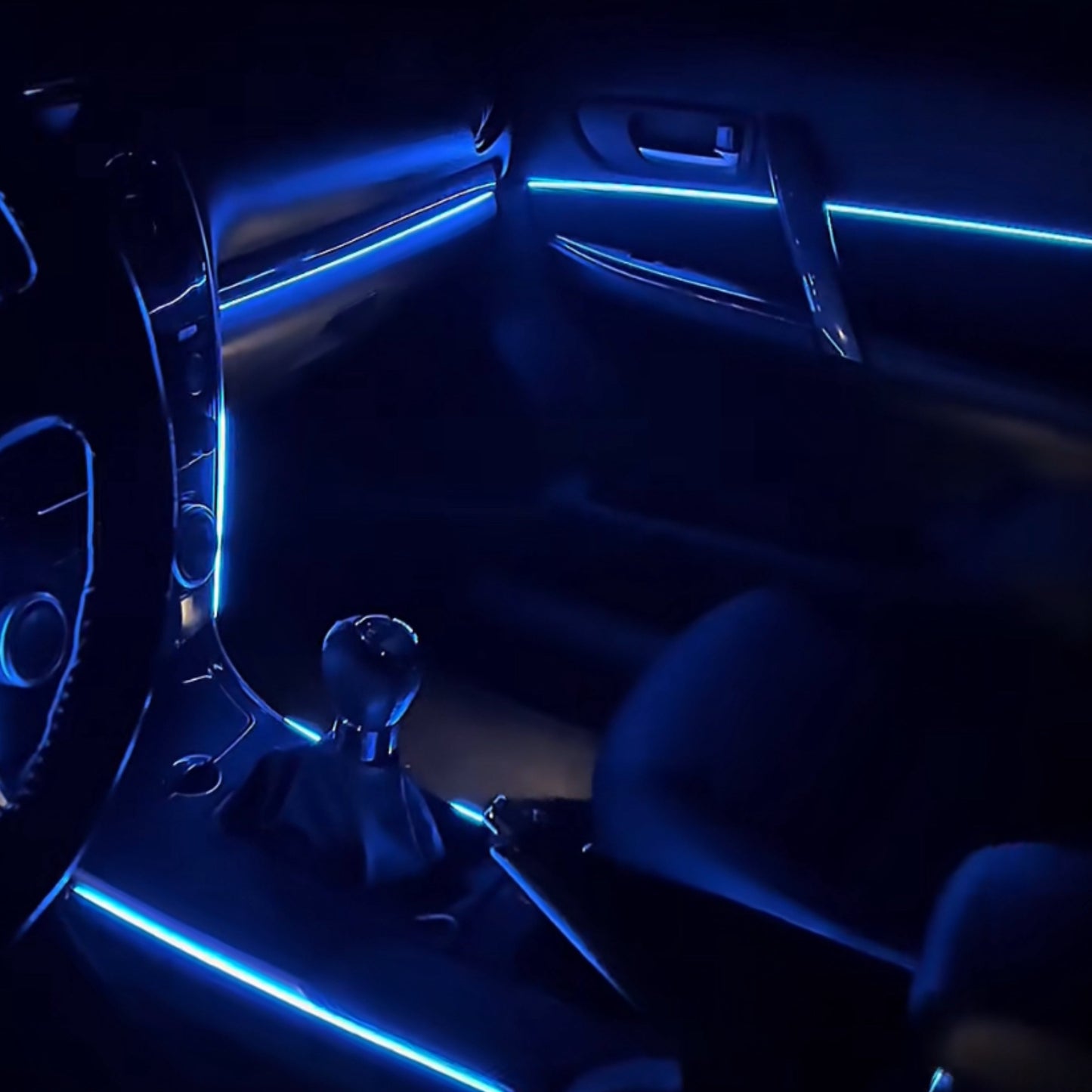 Interior Car LED Strip Lights RGB Fiber Optic Trim Lighting