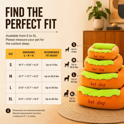 🐾 Every Good Dog Deserves a Hot Dog Bed!