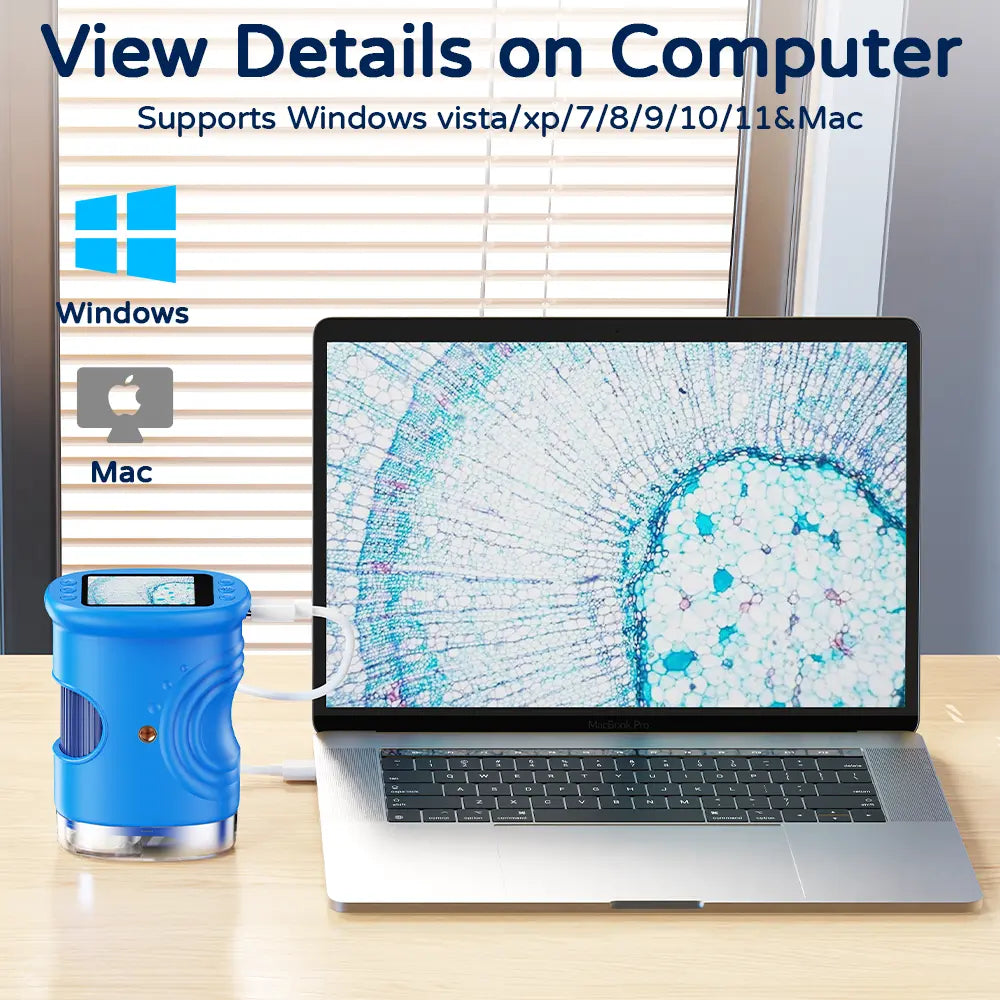 Kids Microscope with Camera & 1000X Zoom – STEM Gift