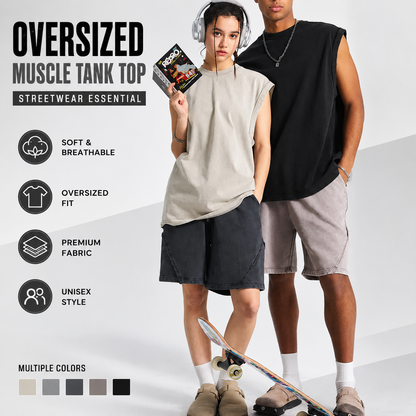 Cotton Workout Tank Tops Unisex Sleeveless Tees