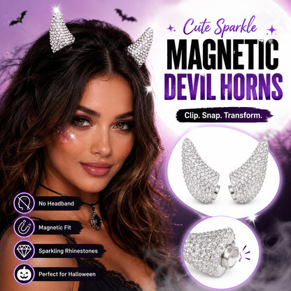 💥 LAST DAY 50% OFF - 😈✨ Cute Sparkle Magnetic Devil Horns (1 Pair)