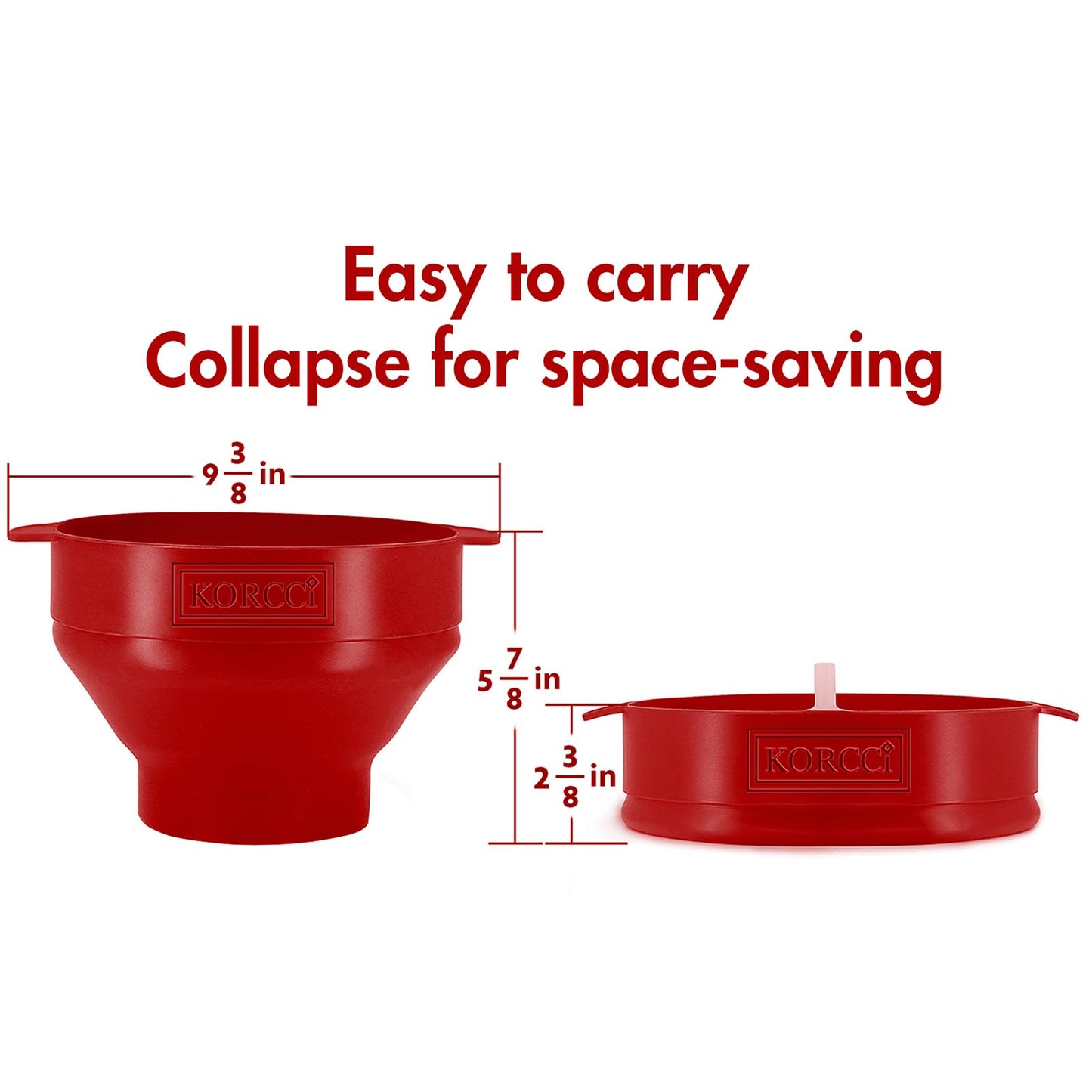 Microwave Popcorn Popper, Silicone Popcorn Maker Bowl for Microwave