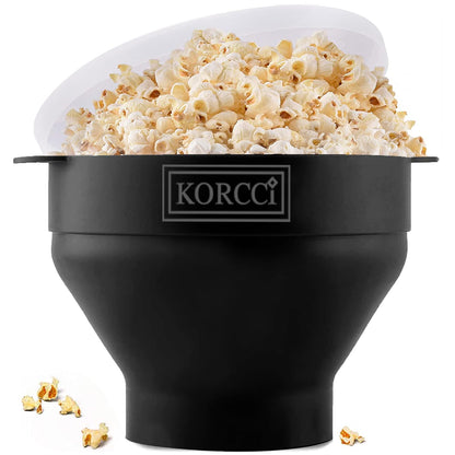 Microwave Popcorn Popper, Silicone Popcorn Maker Bowl for Microwave